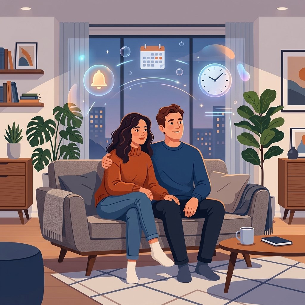 Notify H warm family setting looking at floating reminders